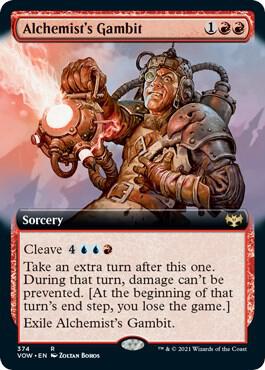 Alchemist's Gambit (Extended Art) card from Innistrad: Crimson Vow