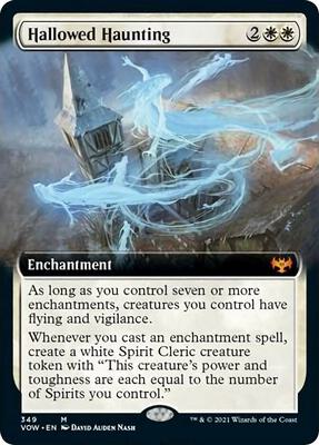 Hallowed Haunting (Extended Art) card from Innistrad: Crimson Vow