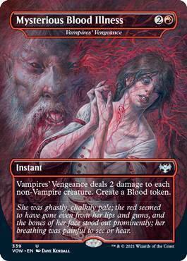 Mysterious Blood Illness - Vampires' Vengeance card from Innistrad: Crimson Vow