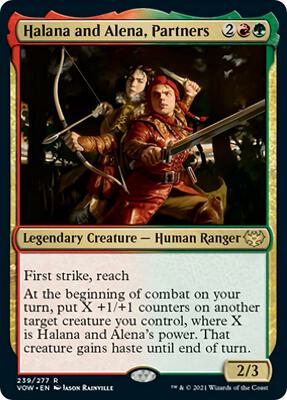 Halana and Alena, Partners card from Innistrad: Crimson Vow