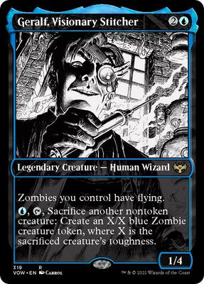 Geralf, Visionary Stitcher (Showcase) card from Innistrad: Crimson Vow