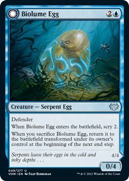 Biolume Egg card from Innistrad: Crimson Vow