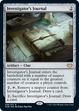Investigator's Journal card from Innistrad: Crimson Vow