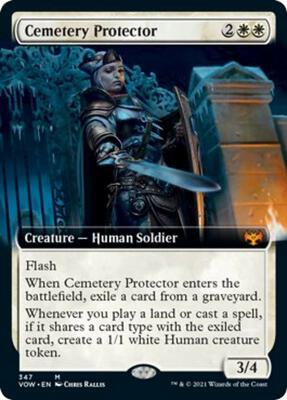 Cemetery Protector (Extended Art) card from Innistrad: Crimson Vow