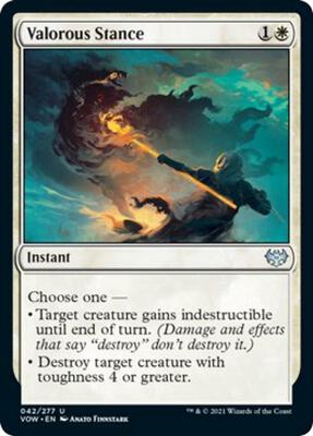 Valorous Stance card from Innistrad: Crimson Vow