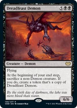 Dreadfeast Demon card from Innistrad: Crimson Vow