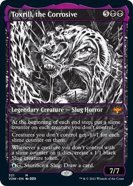 Toxrill, the Corrosive (Showcase) card from Innistrad: Crimson Vow