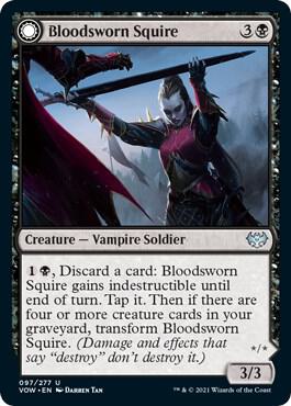 Bloodsworn Squire card from Innistrad: Crimson Vow