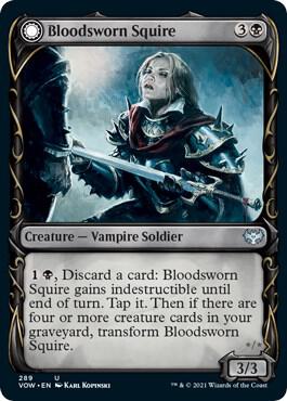 Bloodsworn Squire (Showcase) card from Innistrad: Crimson Vow