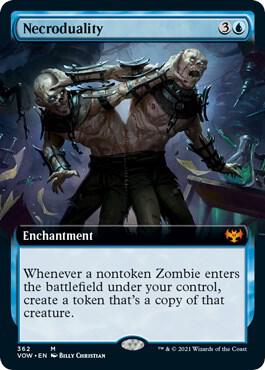 Necroduality (Extended Art) card from Innistrad: Crimson Vow
