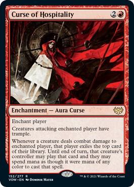 Curse of Hospitality card from Innistrad: Crimson Vow