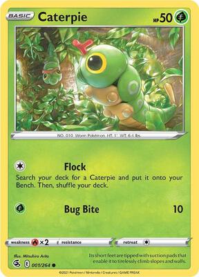 Caterpie card from SWSH08: Fusion Strike