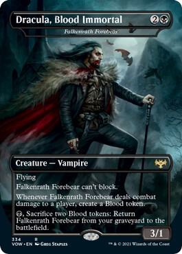 Dracula, Blood Immortal - Falkenrath Forebear card from Innistrad: Crimson Vow