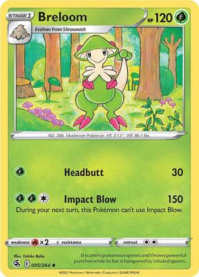 Breloom card from SWSH08: Fusion Strike