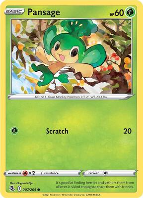 Pansage card from SWSH08: Fusion Strike
