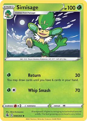 Simisage card from SWSH08: Fusion Strike