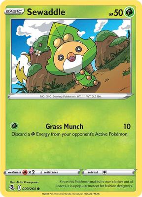 Sewaddle card from SWSH08: Fusion Strike