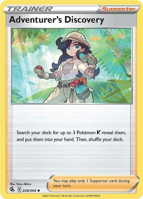 Adventurer's Discovery card from SWSH08: Fusion Strike