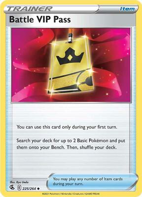 Battle VIP Pass card from SWSH08: Fusion Strike