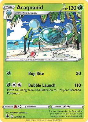 Araquanid card from SWSH08: Fusion Strike