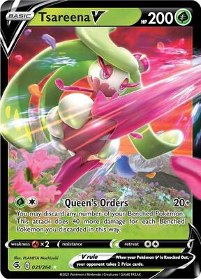 Tsareena V card from SWSH08: Fusion Strike