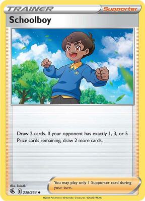 Schoolboy card from SWSH08: Fusion Strike