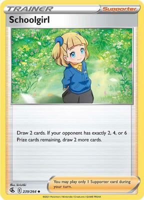 Schoolgirl card from SWSH08: Fusion Strike