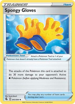 Spongy Gloves card from SWSH08: Fusion Strike