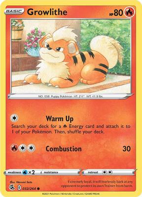Growlithe card from SWSH08: Fusion Strike