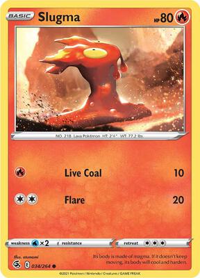 Slugma card from SWSH08: Fusion Strike
