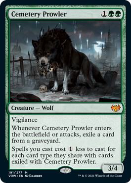 Cemetery Prowler card from Innistrad: Crimson Vow