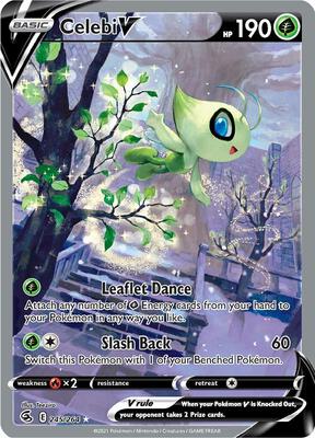 Celebi V (Alternate Full Art) card from SWSH08: Fusion Strike