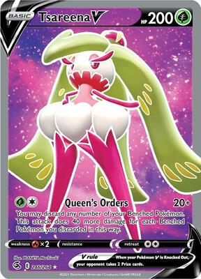 Tsareena V (Full Art) card from SWSH08: Fusion Strike