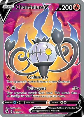 Chandelure V (Full Art) card from SWSH08: Fusion Strike