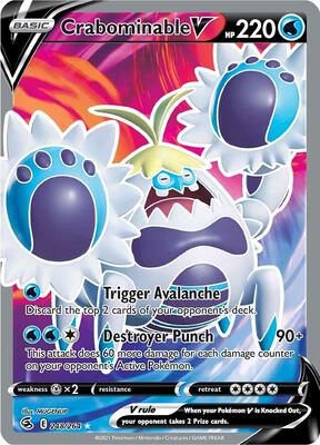 Crabominable V (Full Art) card from SWSH08: Fusion Strike