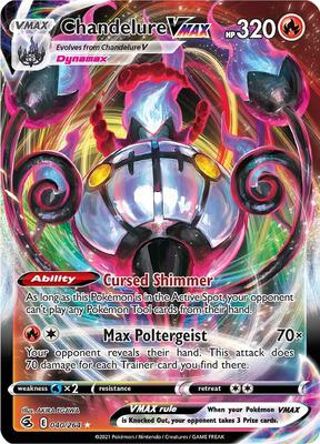 Chandelure VMAX card from SWSH08: Fusion Strike
