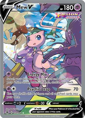 Mew V (Alternate Full Art) card from SWSH08: Fusion Strike