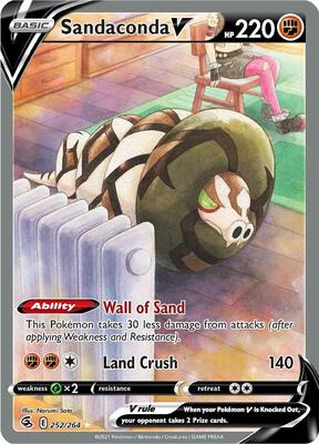 Sandaconda V (Alternate Full Art) card from SWSH08: Fusion Strike