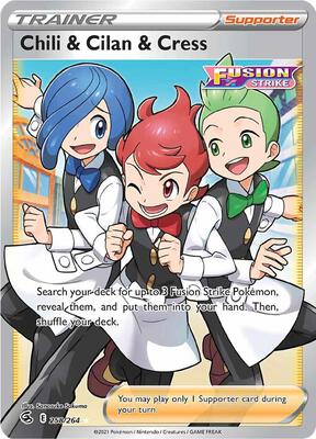 Chili & Cilan & Cress (Full Art) card from SWSH08: Fusion Strike