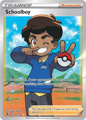 Schoolboy (Full Art) card from SWSH08: Fusion Strike