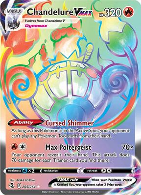 Chandelure VMAX (Secret) card from SWSH08: Fusion Strike