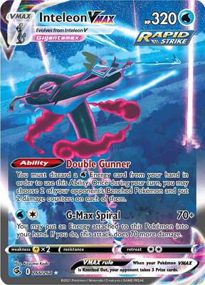 Inteleon VMAX (Alternate Art Secret) card from SWSH08: Fusion Strike