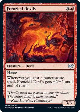 Frenzied Devils card from Innistrad: Crimson Vow
