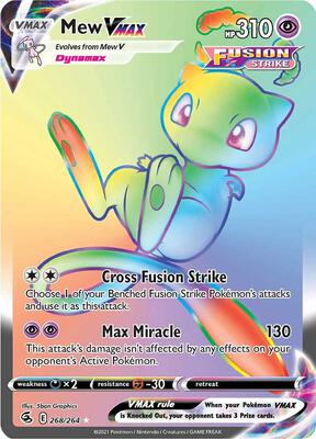 Mew VMAX (Secret) card from SWSH08: Fusion Strike