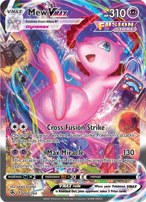 Mew VMAX (Alternate Art Secret) card from SWSH08: Fusion Strike