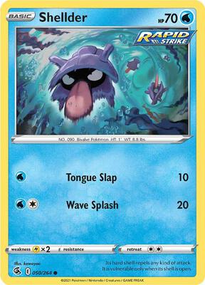 Shellder card from SWSH08: Fusion Strike