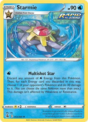Starmie card from SWSH08: Fusion Strike