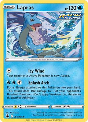 Lapras card from SWSH08: Fusion Strike