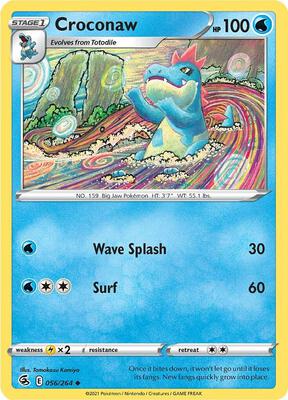 Croconaw card from SWSH08: Fusion Strike