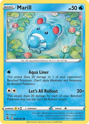 Marill card from SWSH08: Fusion Strike